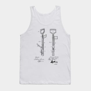 Weed Puller Vintage Patent Hand Drawing Tank Top